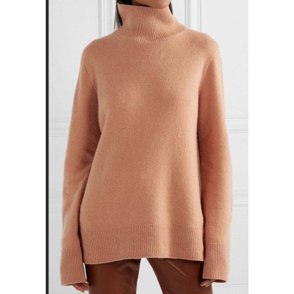 THE ROW Sz S Small Wool Cashmere Pullover Turtleneck Sweater Milina